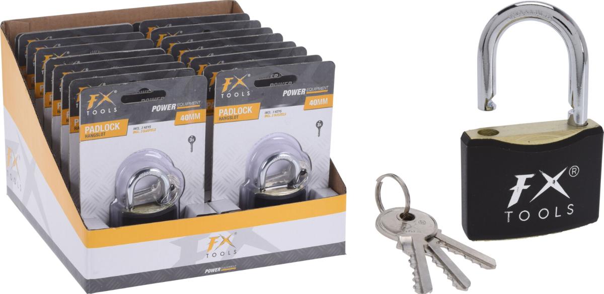 PADLOCK 40MM METAL 3 KEYS