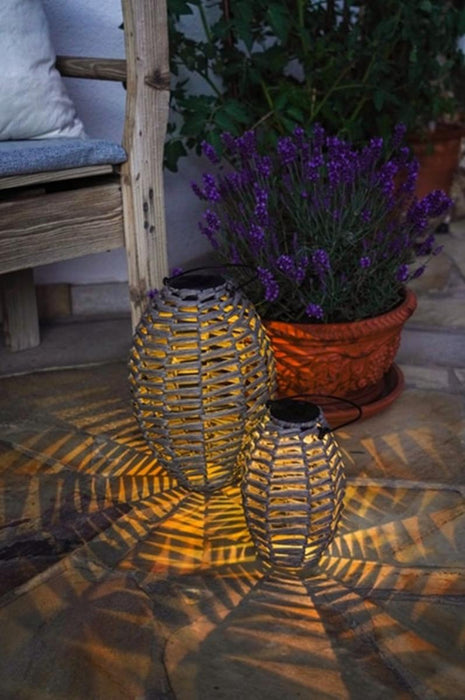 LED SOLAR LAMP LANTERN GRAY H205 EGLO