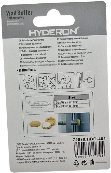 DOOR BUFFER HBO-401 40MM WHITE 2 PCS