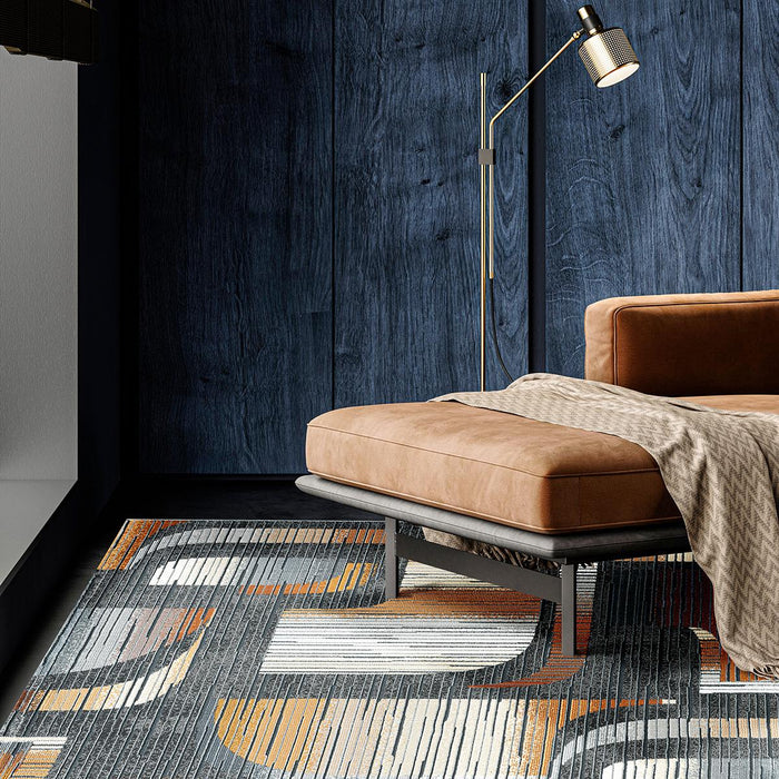 KILIM CANYON ORANGE FIGURES GRAY 160X23