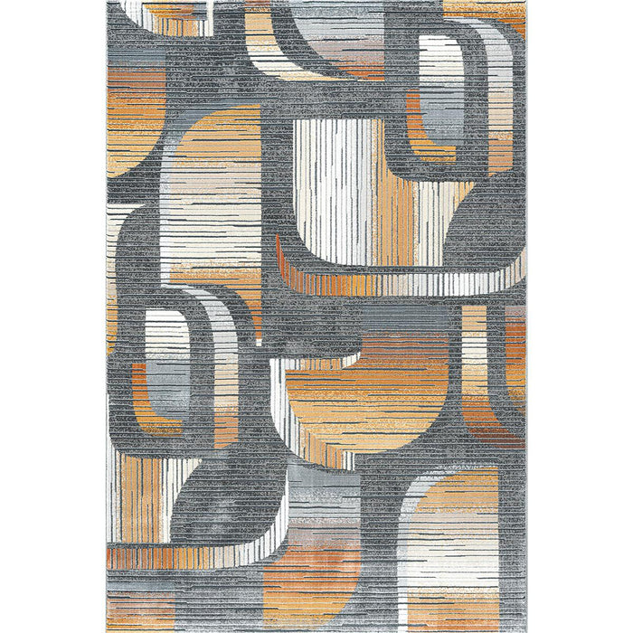 KILIM CANYON ORANGE FIGURES GRAY 160X23