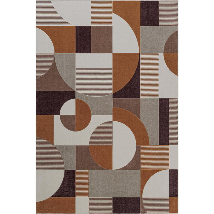 MILANO CARPET ROUND SQUARES ORANGE 80X1