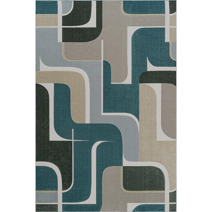 KILIM MILANO FIGURES BLUE 160X230 CM