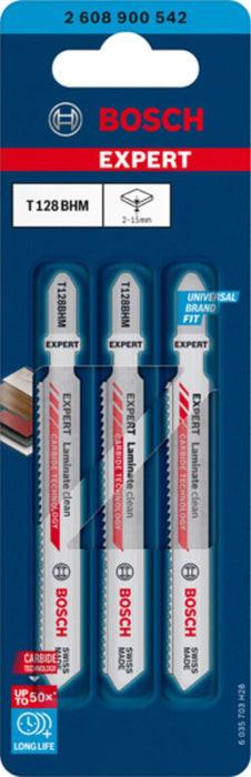 KNIVES FOR WOOD T128BHM 3PCS BOSCH EXPER