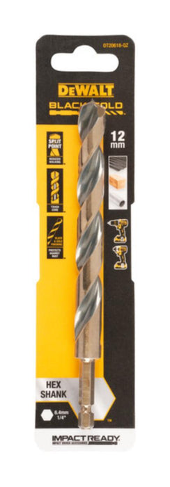 METAL DRILL 12.0MM HEX DEWALT