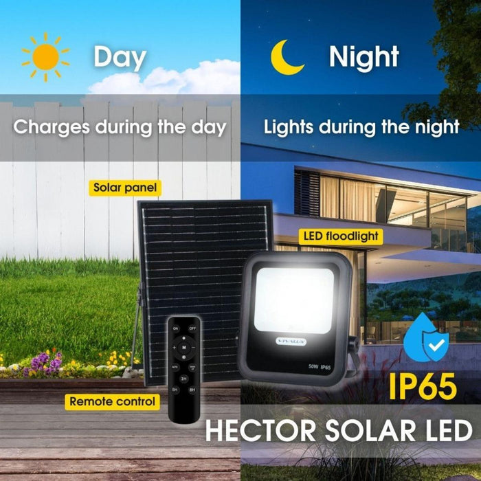 LED SOLAR FLOODLIGHT HECTOR 50W 6400K