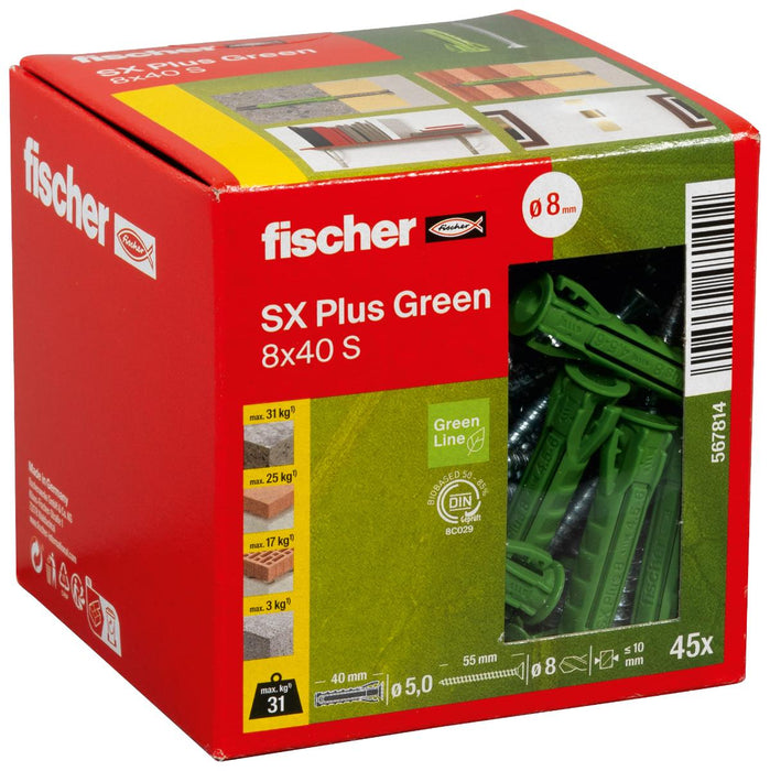 UNIVERSAL DOWEL SX PLUS GR Ф8X40MM 45PCS