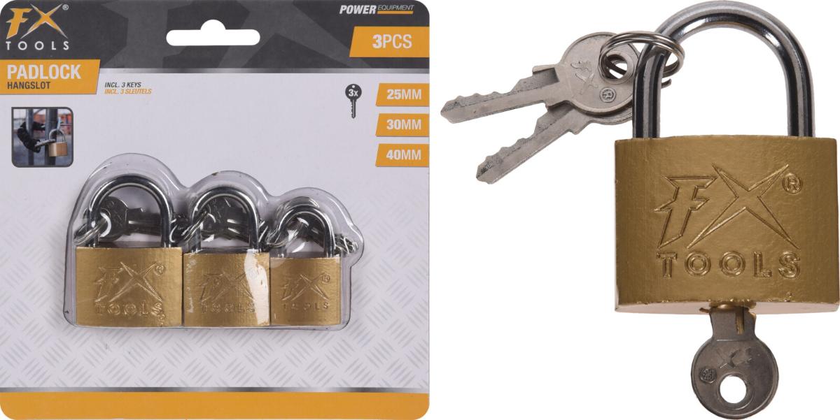PADLOCK 3PCS 25/30/40MM