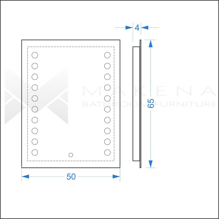 LED MIRROR CINDY 50X65