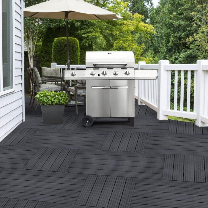 DECKING TILE COSMO GRAPHITE 30X30CM 6PCS