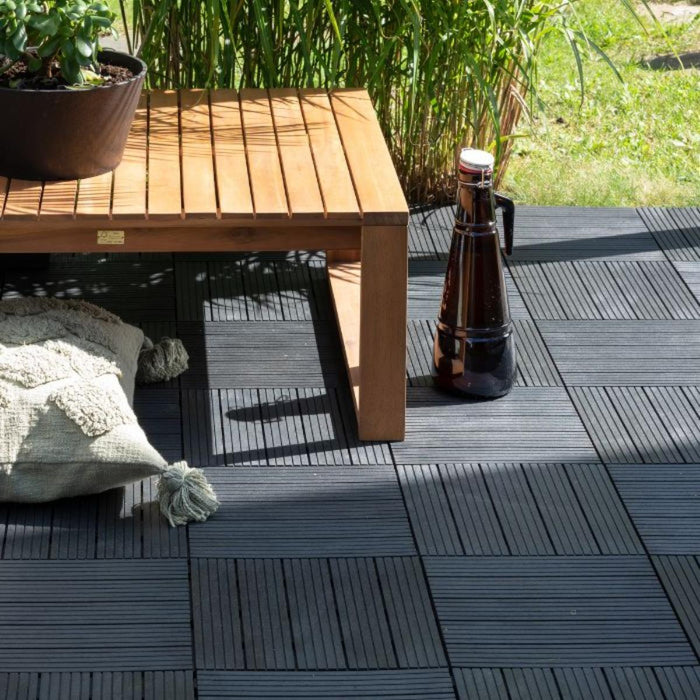 DECKING TILE COSMO GRAPHITE 30X30CM 6PCS