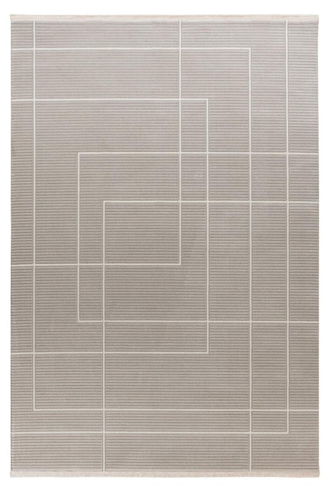 CARPET ELIF 200/290 SILVER RECTANGLES