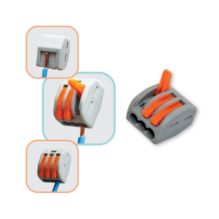 QUICK CONNECTOR OPENABLE 3X0.2-4MM2 COMMEL