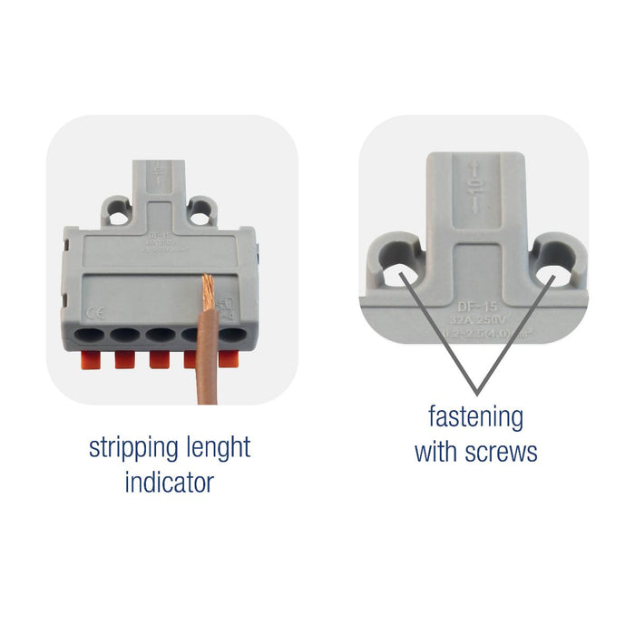 QUICK CONNECTOR 1P/3X0.2-4MM2 COMMEL