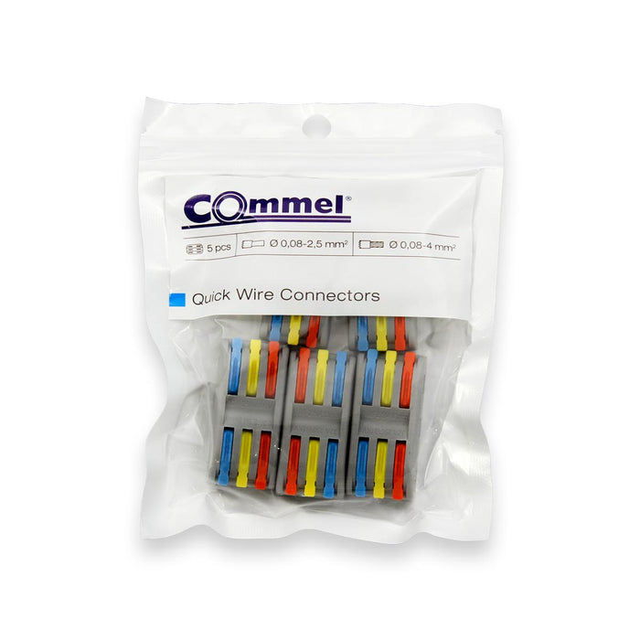 QUICK CONNECTOR 3P/3X0.2-4MM2 COMMEL