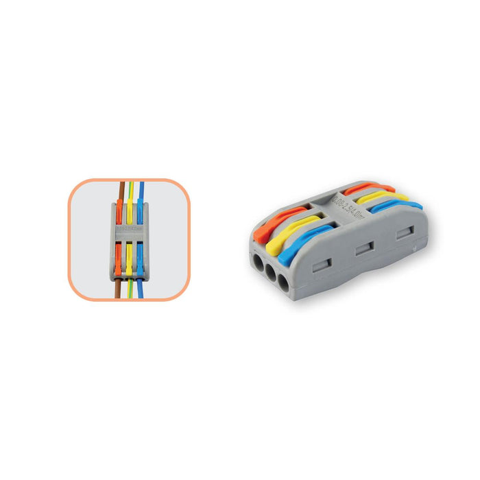 QUICK CONNECTOR 3P/3X0.2-4MM2 COMMEL