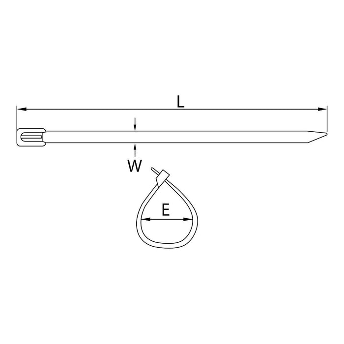 CABLE TIE STEEL 200X7.9MM COMMEL