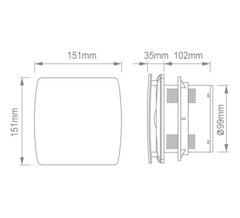 FAN F120MM WHITE 160M3/H 16W COMMEL