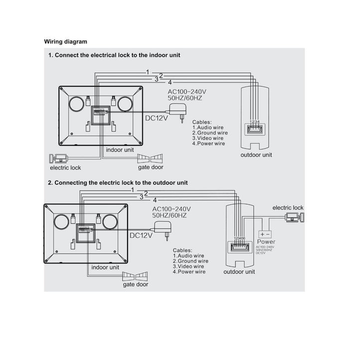 VIDEO INTERCOM SET 7'' 4F COMMEL