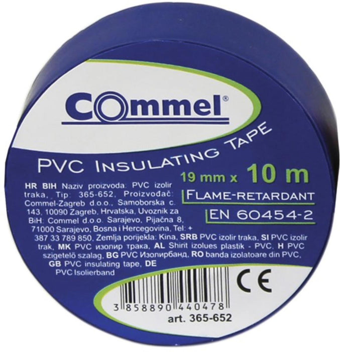 INSULATING TAPE 19MM BLUE 10M COMMEL
