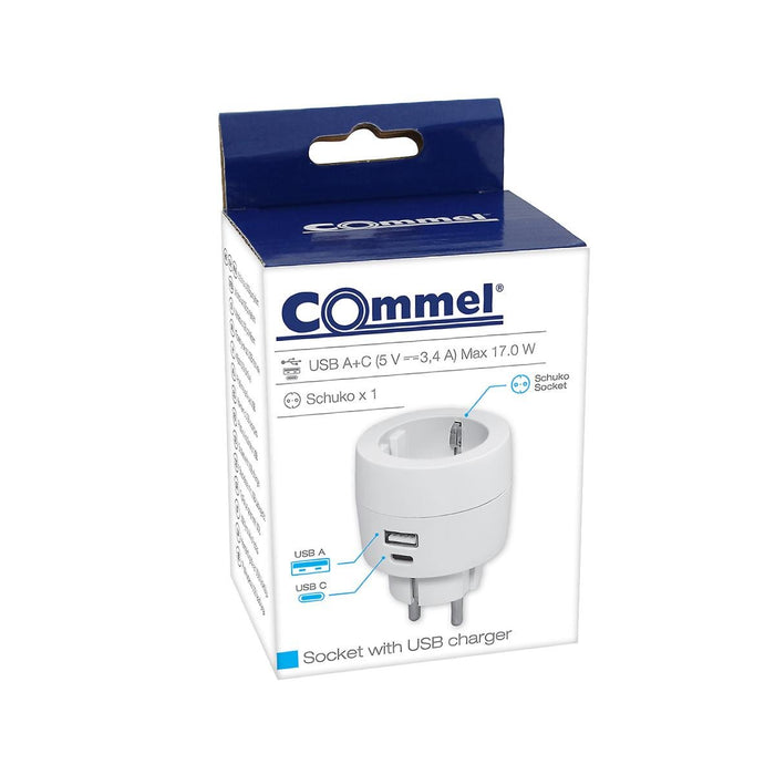 ADAPTER FOR CONTACT USB A+C 1SHUKO COMMEL