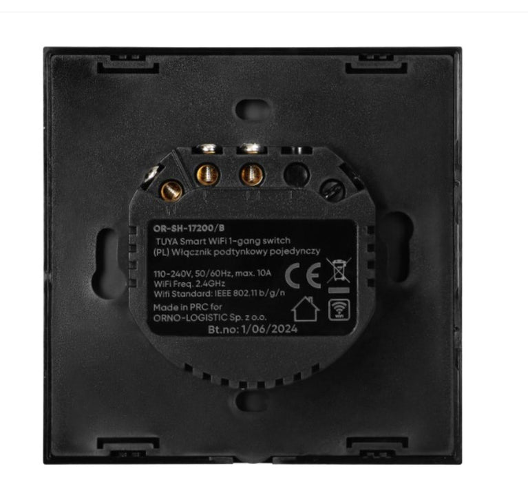 TUYA SMART WI-FI SINGLE-POLE SWITCH BLACK