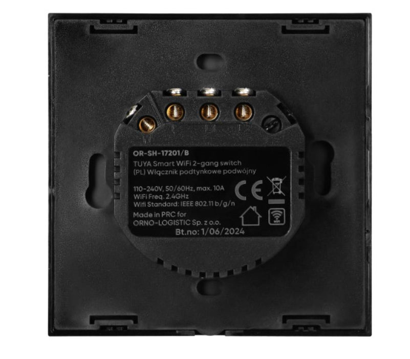 TUYA SMART WI-FI BLACK TWO-POLE SWITCH