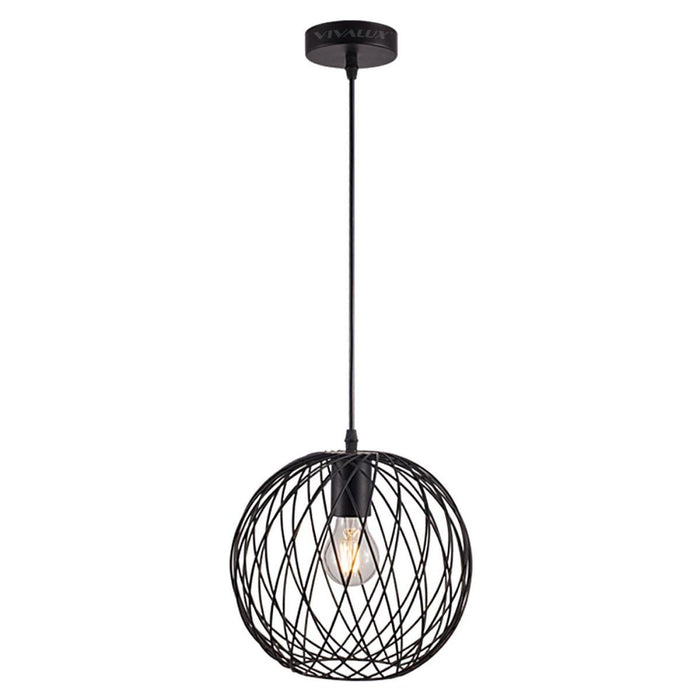 PENDANT LARS WIRE 1XE27 BLACK 230V