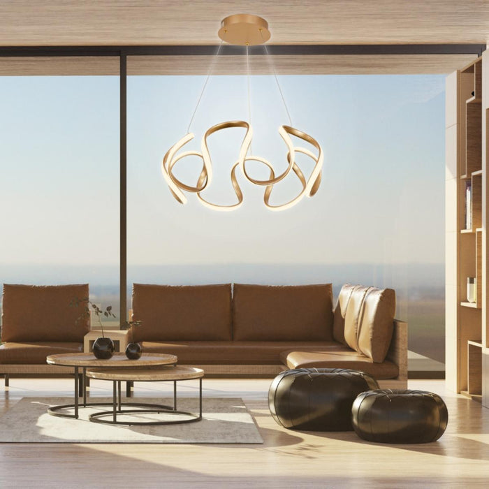 LED CHANDELIER MEANDRA 54W 3000-6000K GOLD