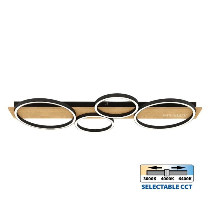 LED CEILING LAMP MATTEO-C 38W 3000-6400K BLACK