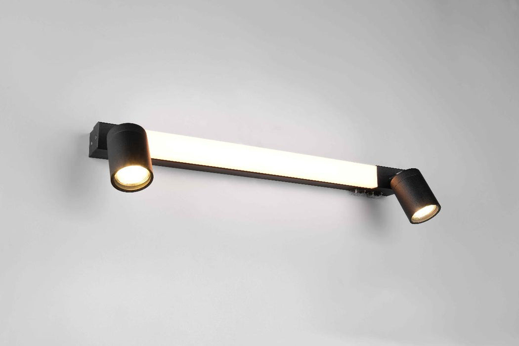 ENRICO BATHROOM LIGHT 6.5W+2XGU10 BLACK