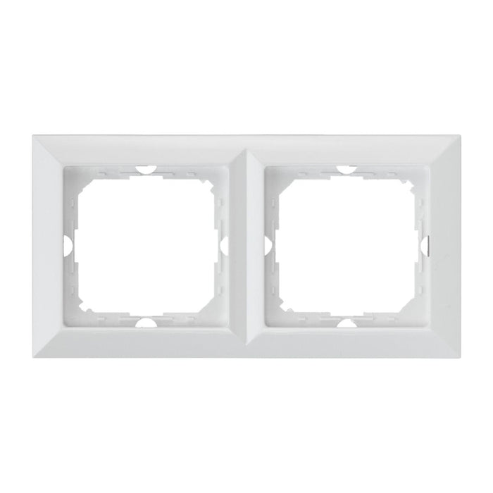 DOUBLE PEARL WHITE FRAME
