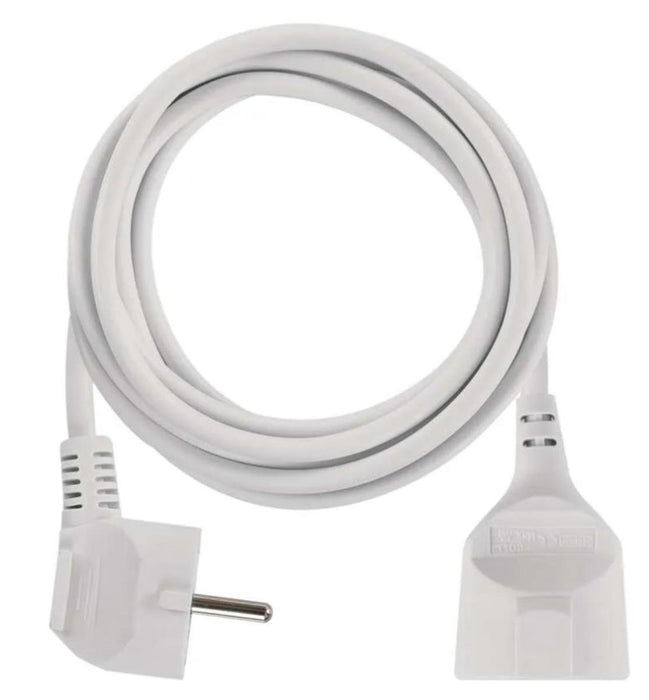 EXTENSION CORD 3 METERS 1 SOCKET 1.5MM² WHITE