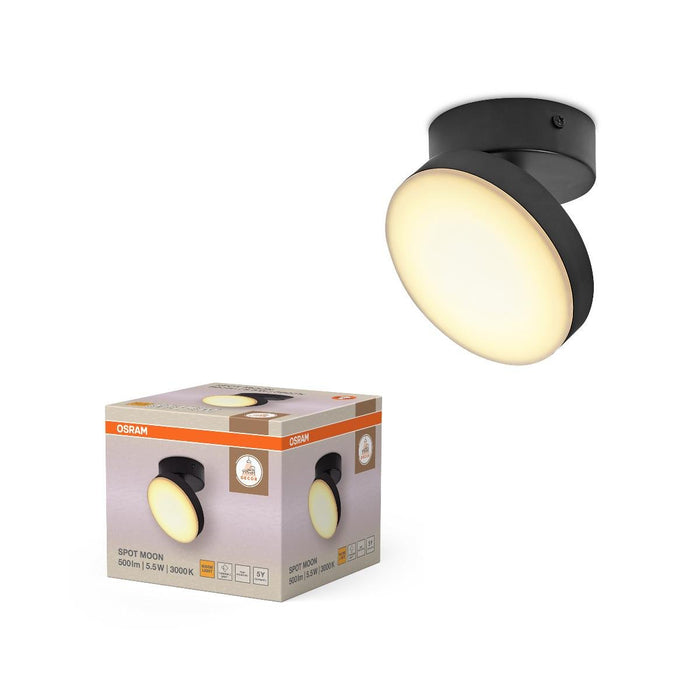 LED SPOT MOON 1X5.5W 3000K BLACK