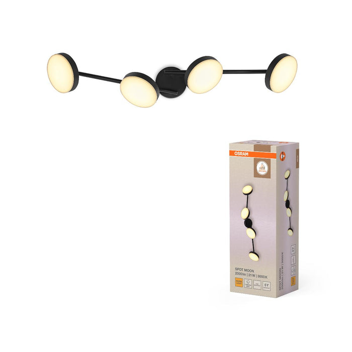 LED SPOTLIGHT MOON 4X21W 3000K BLACK