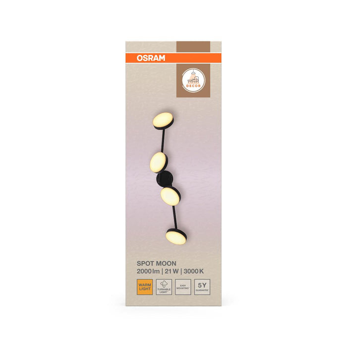 LED SPOTLIGHT MOON 4X21W 3000K BLACK