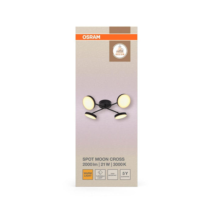 LED SPOTLIGHT MOON 4X21W 3000K CROSS BLACK