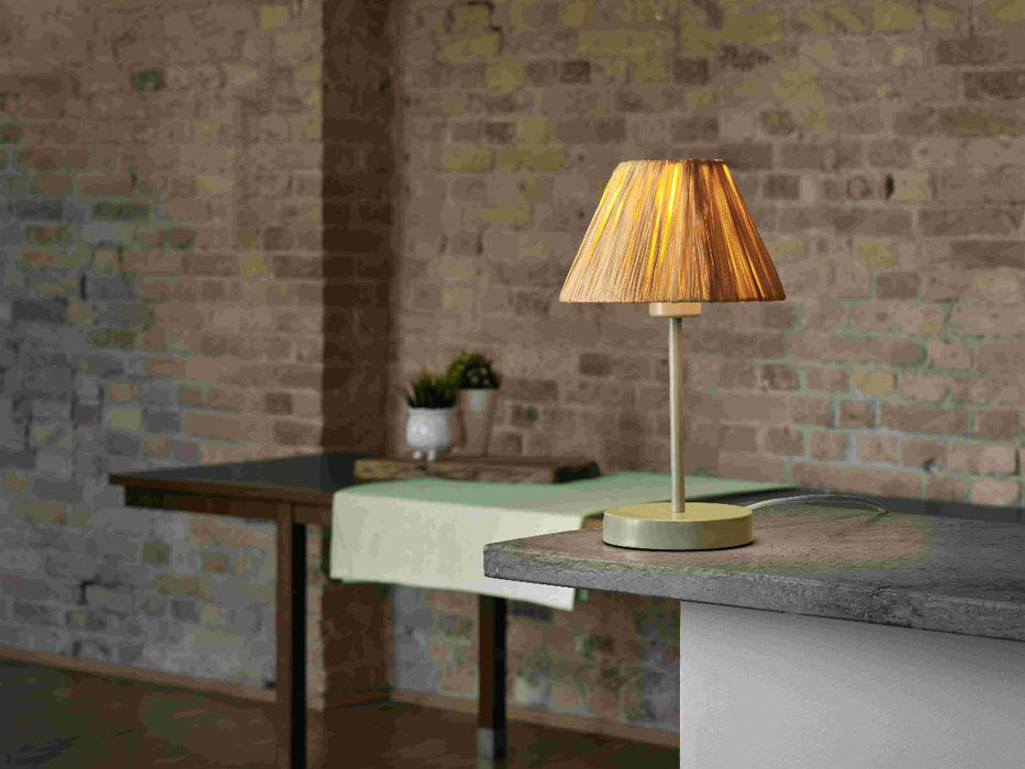 DECOR RAFFIA DESK LAMP E27 BROWN