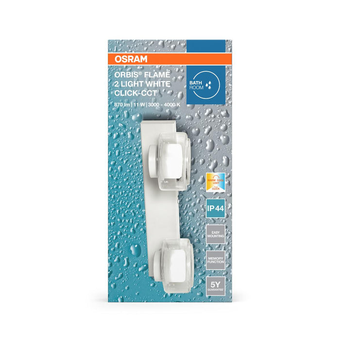 LED LIGHTING ORBIS FLAME 2X5.5W WHITE