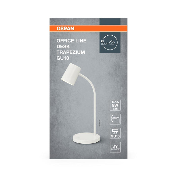 TABLE LAMP DESK TRAPEZIUM GU10 WHITE
