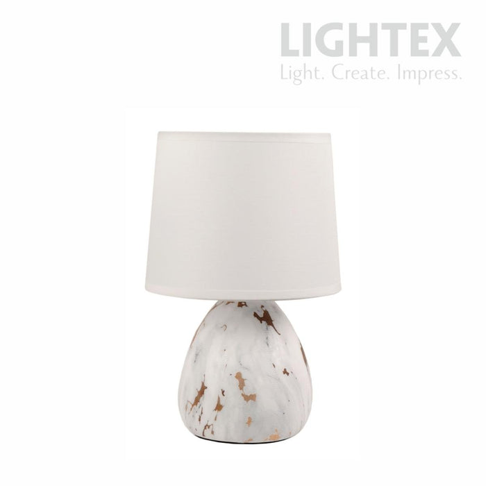 TABLE LAMP BELLE E14 WHITE MARBLE