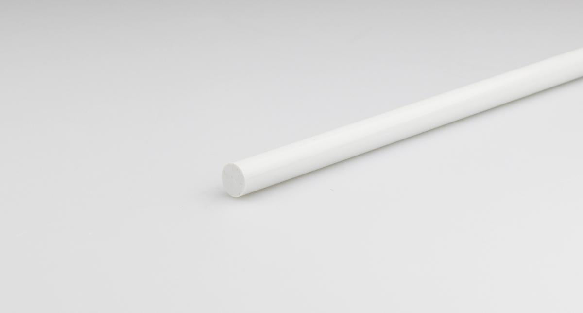 ROUND PROFILE 1M D12 PVC WHITE