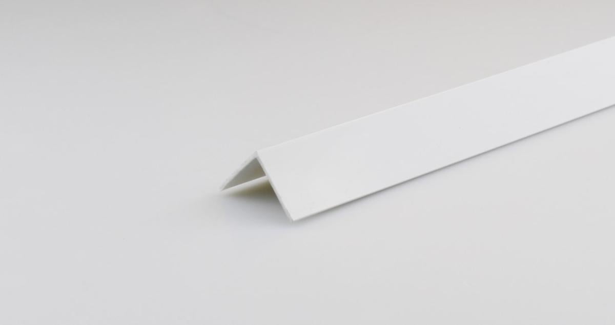 PVC CORNER PROFILE 10X10MM/2M WHITE SATIN