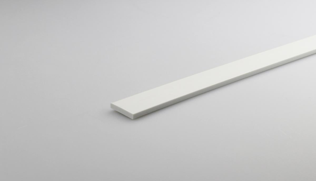 PVC STRAIGHT PROFILE 17X2.5MM/1M WHITE