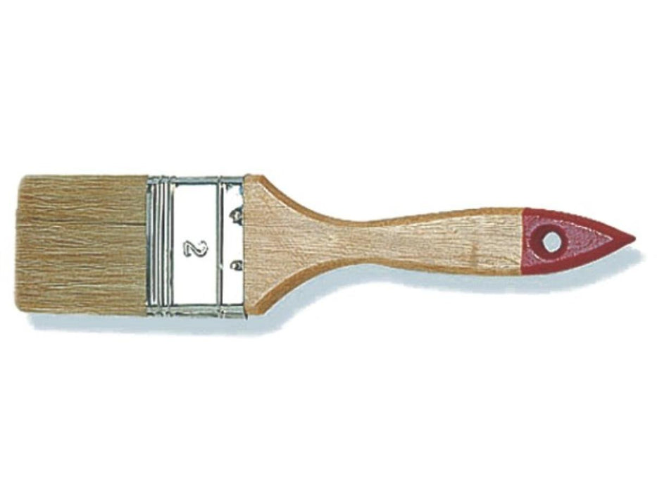 BRUSH FLAT 60MM LATEX WOOD.