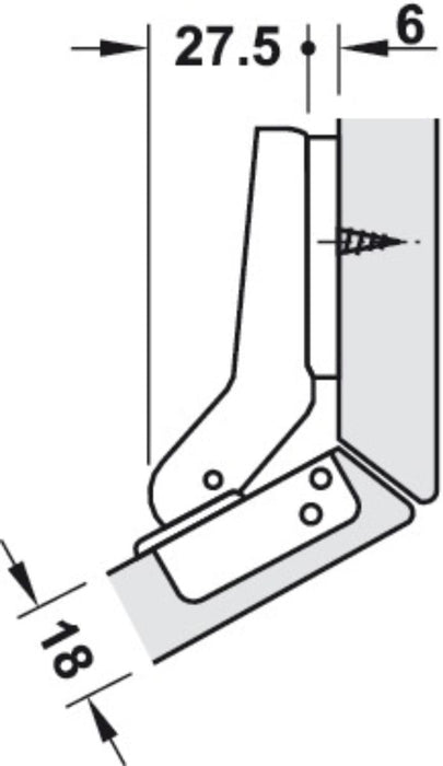HINGE 120° 2 PCS HÄFELE