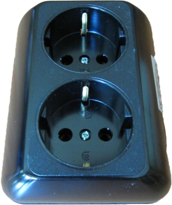 SPLITTER 2 SOCKETS BLACK