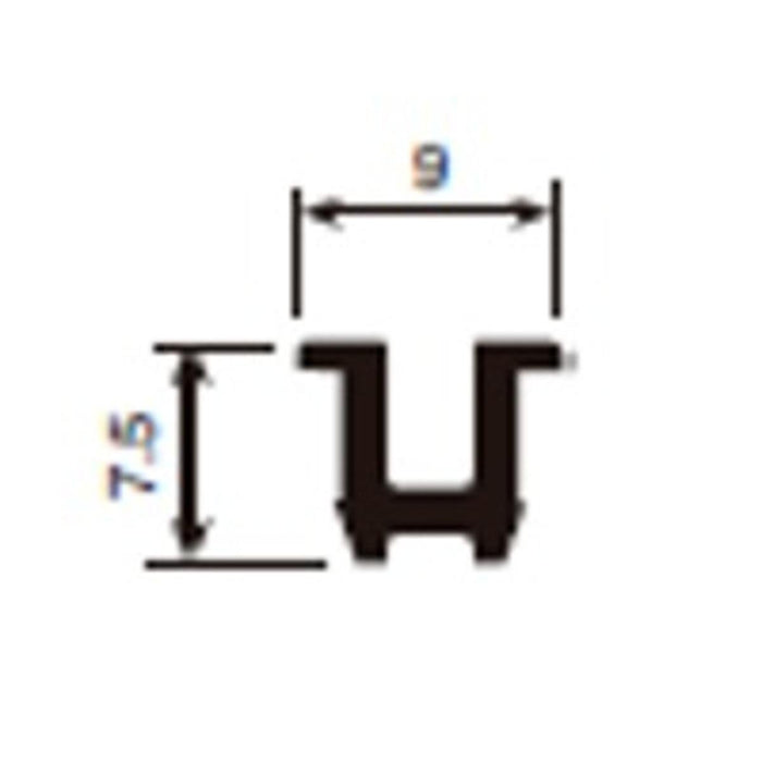 PROFILE BROWN PLASTIC. 2M