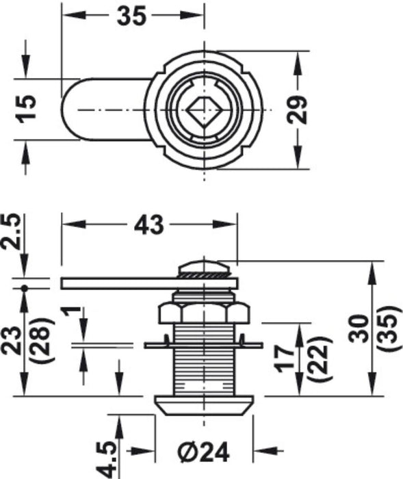 FURNITURE LOCK 16MM HÄFELE