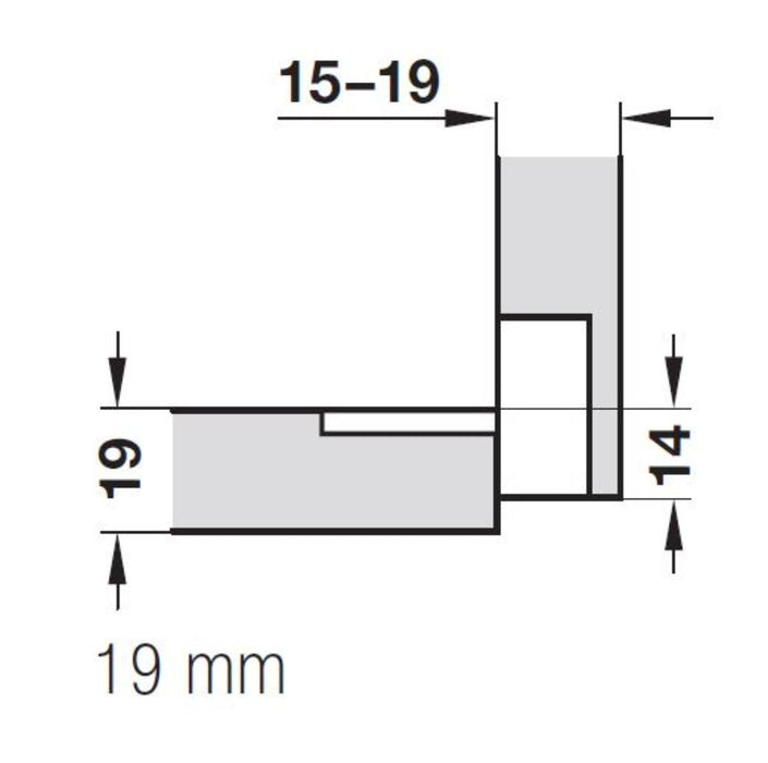 FLAP DOOR HINGE 2PCS. HÄFELE